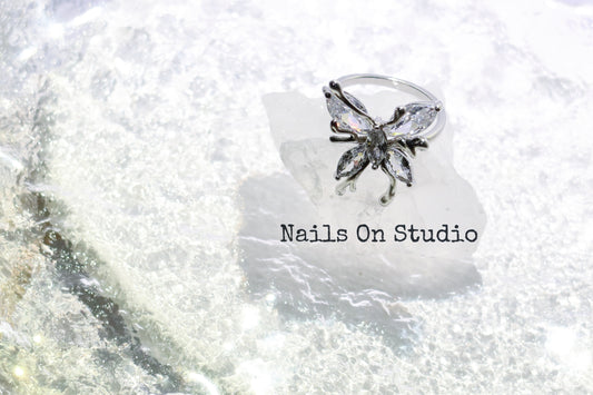 Crystal Butterfly Ring